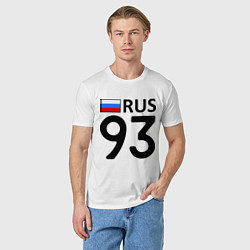 Футболка хлопковая мужская RUS 93, цвет: белый — фото 2