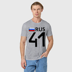 Футболка хлопковая мужская RUS 41, цвет: меланж — фото 2