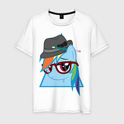 Мужская футболка Rainbow Dash hipster