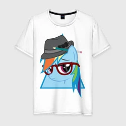 Мужская футболка Rainbow Dash hipster