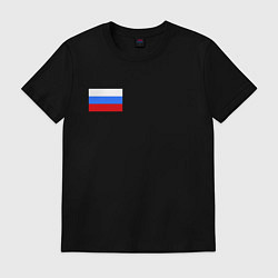 Футболка хлопковая мужская RUS 49, цвет: черный