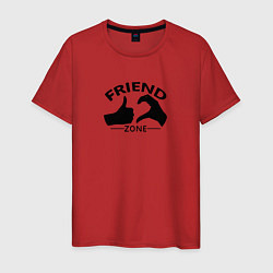Футболка хлопковая мужская Friend zone logo, цвет: красный