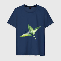 Футболка хлопковая мужская Reflex листья, цвет: тёмно-синий