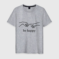 Мужская футболка Be happy