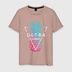 Мужская футболка Ананас с надписью Ultra summer