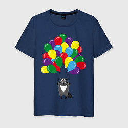Мужская футболка Енот с шариками