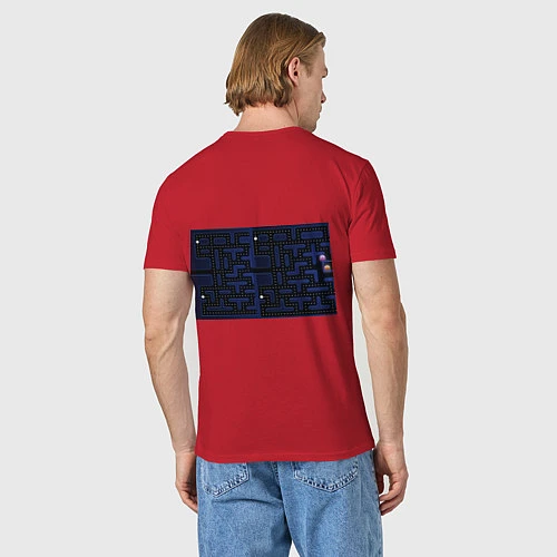 Мужская футболка Pacman / Красный – фото 4