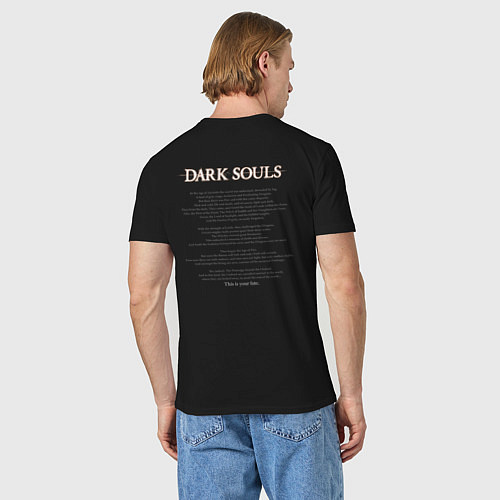 Мужская футболка Dark Souls рыцарь душа пепла / Черный – фото 4