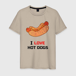 Мужская футболка Love HOT DOGS