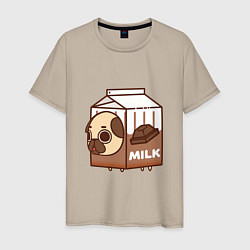 Мужская футболка Шоколадное молоко-мопс
