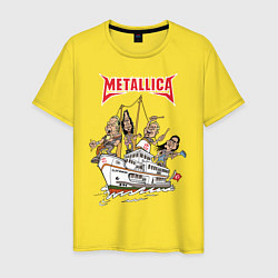 Футболка хлопковая мужская Metallica, цвет: желтый