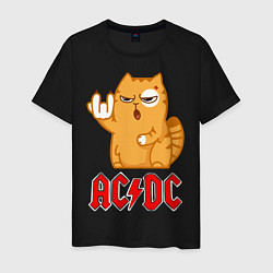Мужская футболка ACDC rock cat