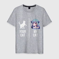 Мужская футболка Твоя кошка, моя кошка
