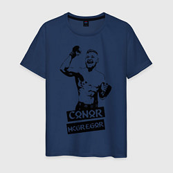 Футболка хлопковая мужская Конор МакГрегор, цвет: тёмно-синий