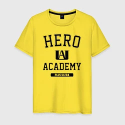 Футболка хлопковая мужская Моя геройская академия, цвет: желтый