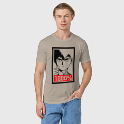 Футболка хлопковая мужская Mob psycho 100 Z, цвет: миндальный — фото 2