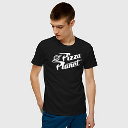 Футболка хлопковая мужская Pizza Planet, цвет: черный — фото 2