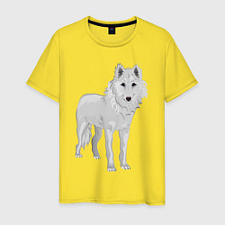 Мужская футболка Белый волк