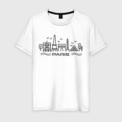 Мужская футболка Paris Seine LineArt