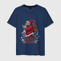 Мужская футболка Санта на самокате