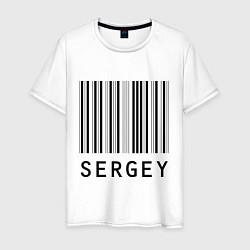 Мужская футболка Сергей (штрихкод)