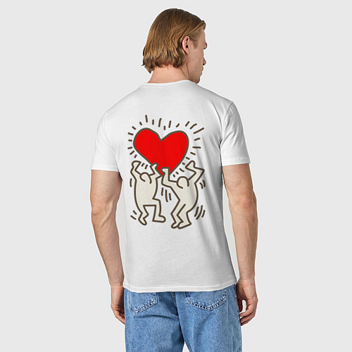 Мужская футболка Heart / Белый – фото 4