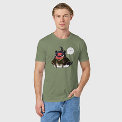 Футболка хлопковая мужская Nero bird, цвет: авокадо — фото 2