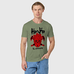 Футболка хлопковая мужская DOROHEDORO, цвет: авокадо — фото 2