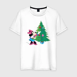 Мужская футболка Christmas Minnie