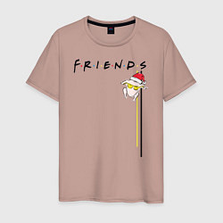 Мужская футболка Friends Подарки и снег