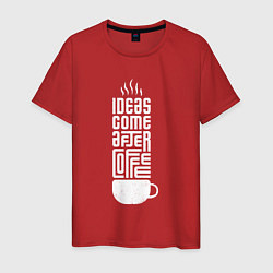 Мужская футболка Идеи приходят после кофе