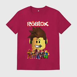 Футболка хлопковая мужская ROBLOX, цвет: маджента