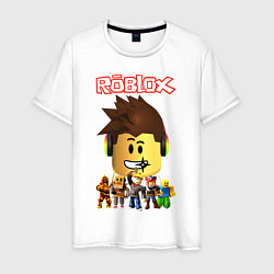 Футболка хлопковая мужская ROBLOX, цвет: белый