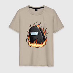 Мужская футболка Among Us fire