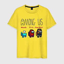 Мужская футболка Among Us - Noob Pro Hacker Z