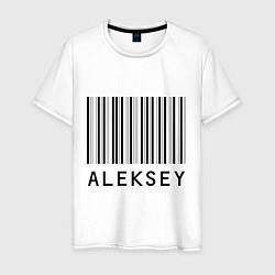 Мужская футболка Алексей (штрихкод)