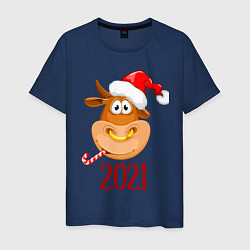 Мужская футболка Веселый бык 2021