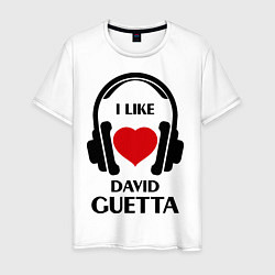 Мужская футболка I like David Guetta