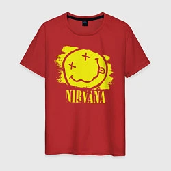 Футболка хлопковая мужская Nirvana Smile, цвет: красный