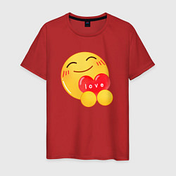 Мужская футболка Смайлик с сердечком