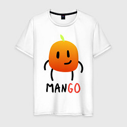 Футболка хлопковая мужская МанГо, цвет: белый