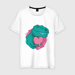 Мужская футболка Влюбленный динозавр T-Rex