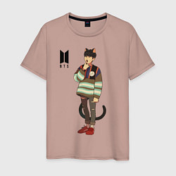 Мужская футболка BTS Cat