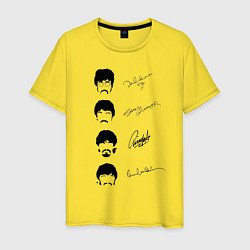 Мужская футболка The Beatles автографы