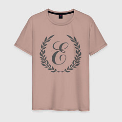 Мужская футболка Монограмма с буквой Е