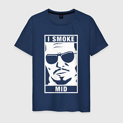 Футболка хлопковая мужская I Smoke Mid CSGO, цвет: тёмно-синий
