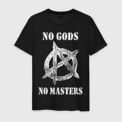 Мужская футболка NO GODS NO MASTERS