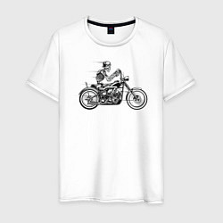 Мужская футболка Skull Motorcycle