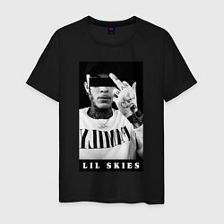 Футболка хлопковая мужская LIL SKIES Monochrome, цвет: черный