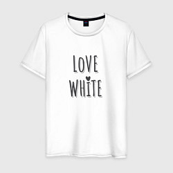 Мужская футболка Love White